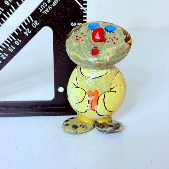 Praying Pet Rock Kitsch Art Stone Figurine VTG Funky 70s Home Office Cartoonish - Picture 10 of 13
